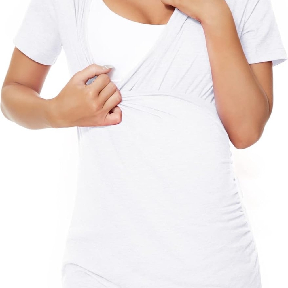 Elegant White Nursing Bra Top